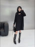 Half Turtleneck Knit Dress